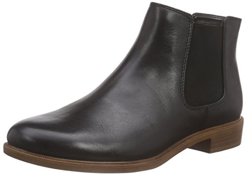 Clarks Taylor Shine, Damen Kurzschaft Stiefel, Schwarz (Black Leather), 39.5 EU (6 Damen UK)